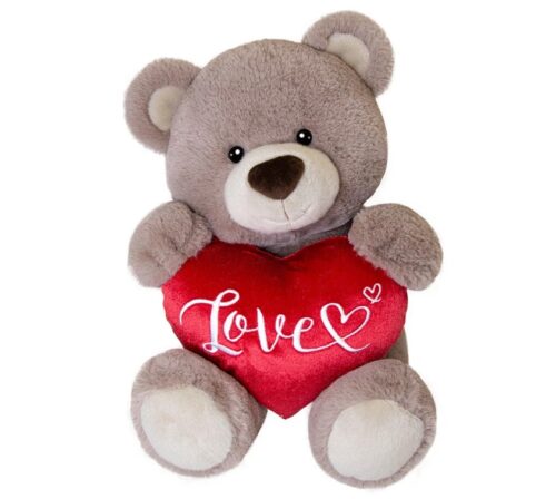 Плюшено мече със сърце